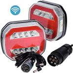 Kit de signalisation arrière magnétique LED WIFI - Sodiflash 16142 16145 4 fonctions: Stop, position, éclairage de plaque, clignotants